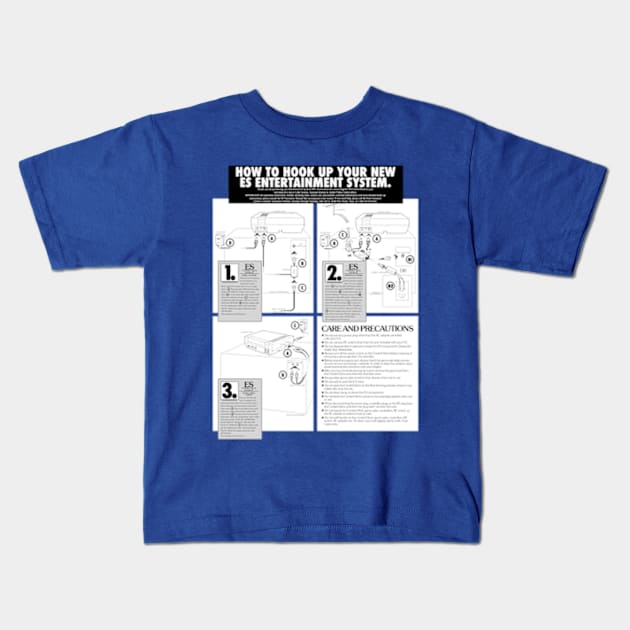 How To Hook Up Your Entertainment System (no border) Kids T-Shirt by ParaholiX